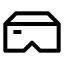 Vrglasses icon with stroke sharp style