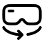 Vr icon with stroke rounded style