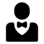 Waiter icon with solid standard style