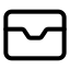Wallet icon with stroke standard style