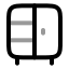 Wardrobe icon with twotone rounded style
