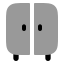 Wardrobe icon with bulk rounded style