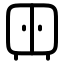 Wardrobe icon with stroke rounded style