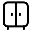 Wardrobe icon with stroke standard style
