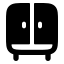 Wardrobe icon with solid rounded style