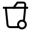 Waste icon with stroke sharp style