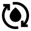 Waterenergy icon with solid sharp style