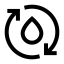 Waterenergy icon with stroke sharp style