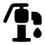 Waterpump icon with solid rounded style