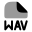 Wav icon with bulk rounded style