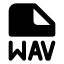Wav icon with solid standard style