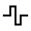 Wavesquare icon with stroke sharp style