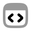Webprogramming icon with bulk rounded style