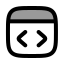 Webprogramming icon with duotone rounded style