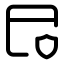 Webprotection icon with stroke standard style