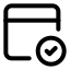 Webvalidation icon with stroke standard style