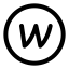 Webflowellipse icon with stroke standard style
