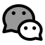 Wechat icon with duotone rounded style