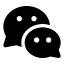 Wechat icon with solid rounded style