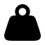 Weight icon with solid rounded style