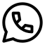 Whatsapp icon with stroke sharp style