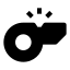 Whistle icon with solid sharp style