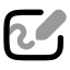 Whiteboard icon with bulk rounded style