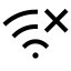 Wifidisconnected icon with stroke sharp style