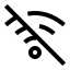 Wifioff icon with stroke sharp style