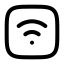 Wifisquare icon with stroke rounded style