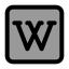 Wikipedia icon with duotone standard style