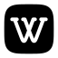 Wikipedia icon with solid rounded style