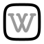 Wikipedia icon with twotone rounded style
