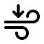 Windarrowdown icon with stroke standard style