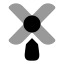 Windpower icon with bulk rounded style