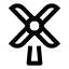 Windpower icon with stroke sharp style