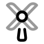 Windpower icon with twotone rounded style