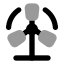 Windpower icon with bulk rounded style