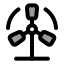 Windpower icon with duotone rounded style