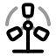 Windpower icon with twotone rounded style