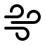 Wind icon with stroke rounded style
