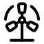 Windturbine icon with stroke rounded style