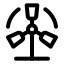 Windturbine icon with stroke standard style