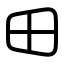 Windowsold icon with stroke rounded style