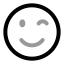 Wink icon with twotone rounded style