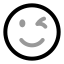 Winking icon with twotone rounded style