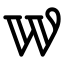 Wordpress icon with stroke standard style