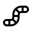 Worm icon with stroke rounded style