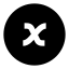 Xvariablecircle icon with solid sharp style