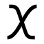 Xvariable icon with solid sharp style